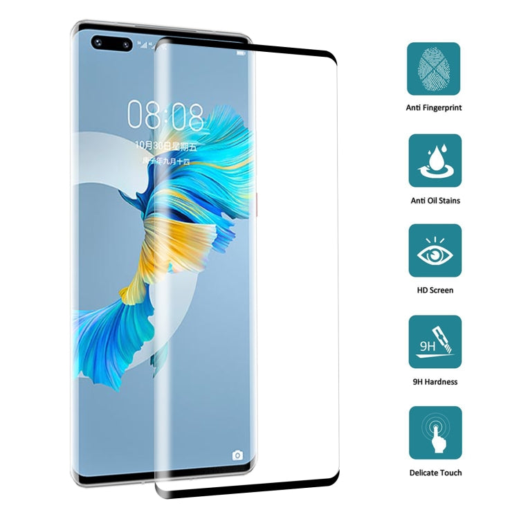 Curved tempered glass screen protector applied on a phone with clear front coverage