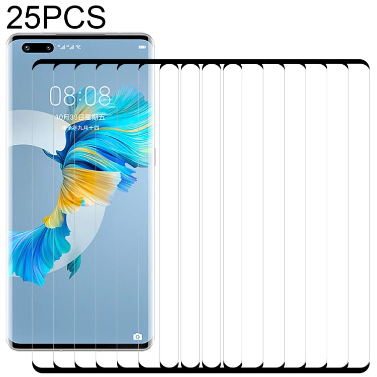 25-pack curved tempered glass screen protectors, multiple clear sheets for phone display