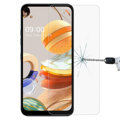 9H tempered glass screen protector for LG smartphone, shattered display behind protector