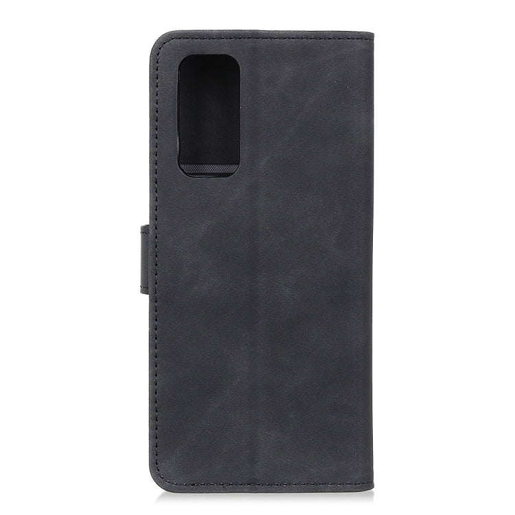 Black slim flip phone case with camera cutout and textured finish