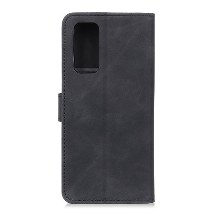 Black slim flip phone case with camera cutout and textured finish