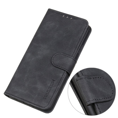 Black flip wallet phone case with side loop and inner flap holder