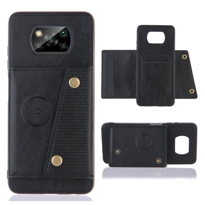 Black magnetic wallet phone case with card holder flap and camera cutout
