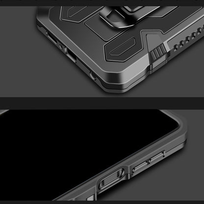 Rugged phone case close-up showing bottom port openings in dark gray