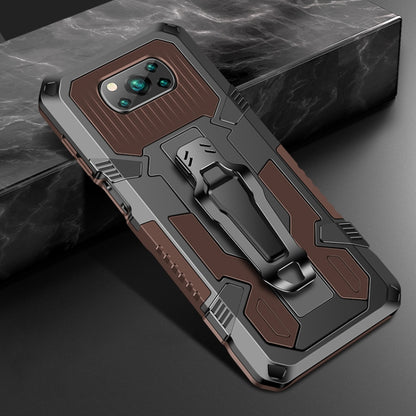 Coffee brown protective phone case with PC + TPU, textured back and reinforced camera openings