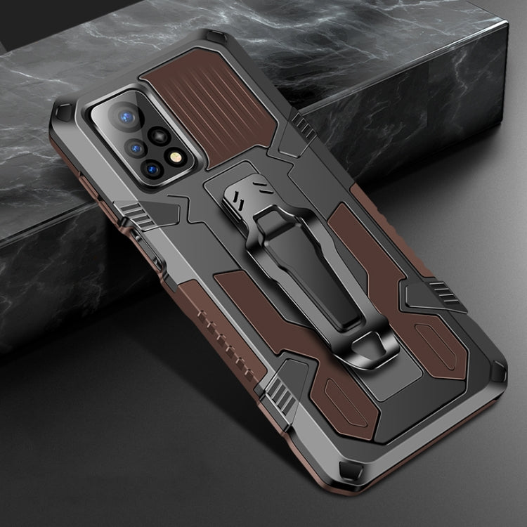 Coffee brown rugged protective case with PC + TPU, side grips and camera cutouts