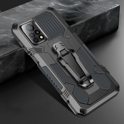 Rugged shockproof phone case with kickstand, dark gray and charcoal, textured back and camera cutout