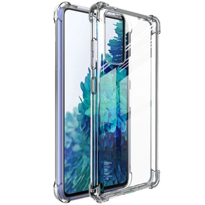 Shockproof TPU phone case, clear transparent design, raised bumper and camera cutout