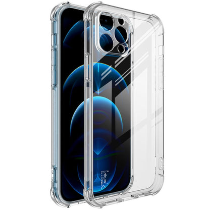 Shockproof TPU phone case, clear transparent with dark accents, dual camera cutouts