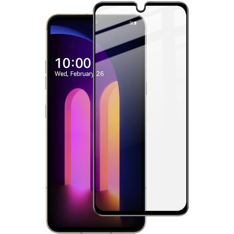 IMAK full-screen tempered glass screen protector with rounded edges on phone display