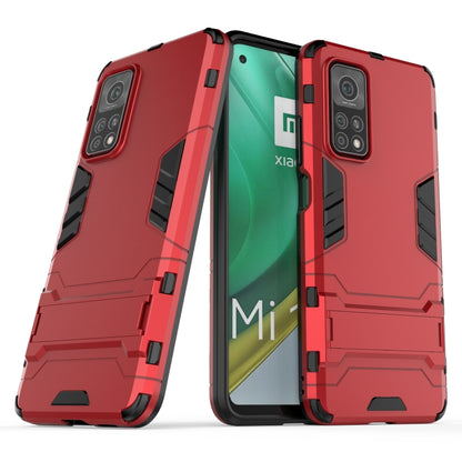 Shockproof PC TPU phone case, red protective back with camera cutouts