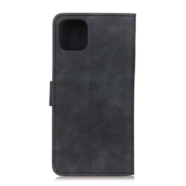 KHAZNEH black flip case with camera opening and smooth PU texture