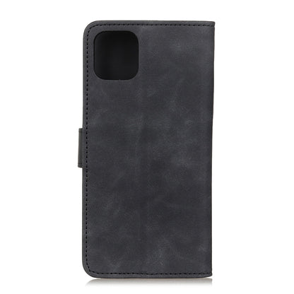 KHAZNEH black flip case with camera opening and smooth PU texture