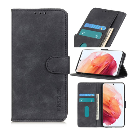 KHAZNEH black flip phone wallet case with card slots and flip stand