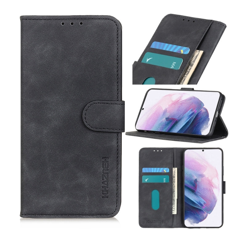 KHAZNEH black flip phone wallet case with card slots and side holder