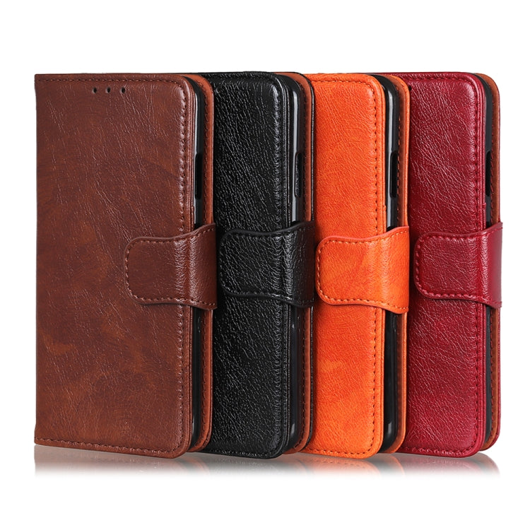 Assorted color nappa texture flip leather phone cases with card slots and wallet holder