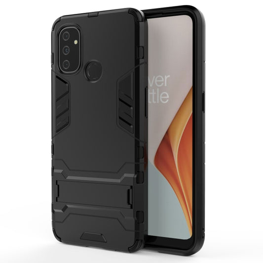 Rugged shockproof phone case with TPU cover and raised screen edges, black