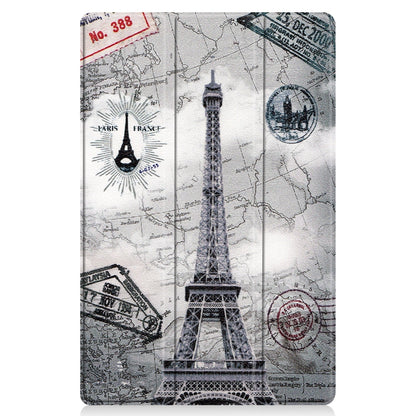 Smart tablet case with Paris landmark cover, flat back and protective edges