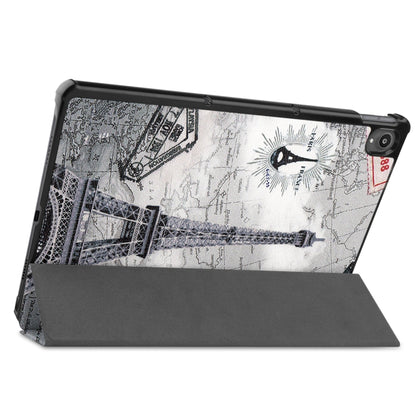 Smart tablet case with Paris print back and foldable stand for support