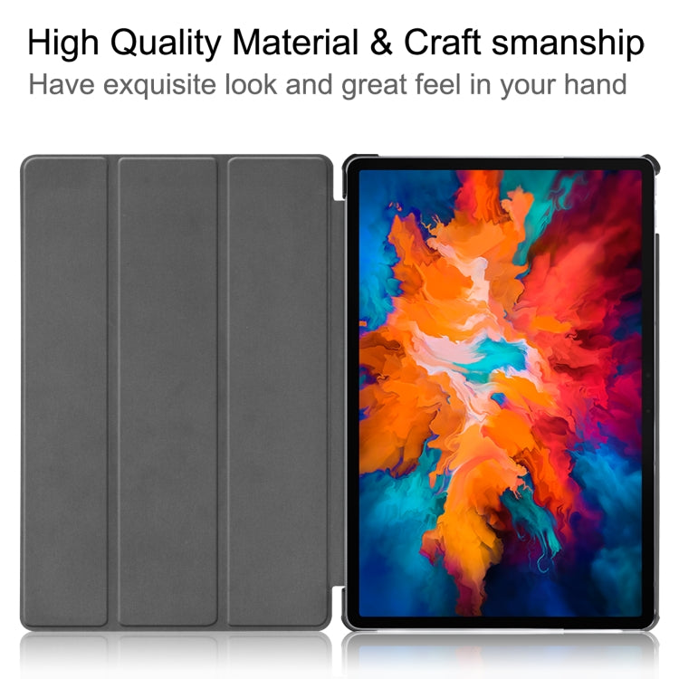 Black three-fold tablet case with screen cover and landscape stand