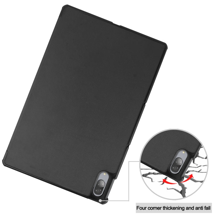 Black slim tablet case with protective corner thickness and camera cutouts