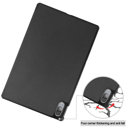 Black slim tablet case with protective corner thickness and camera cutouts