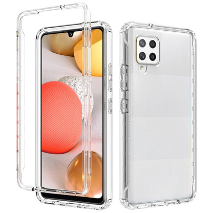Clear shockproof PC+TPU phone case with camera cutout and raised edges