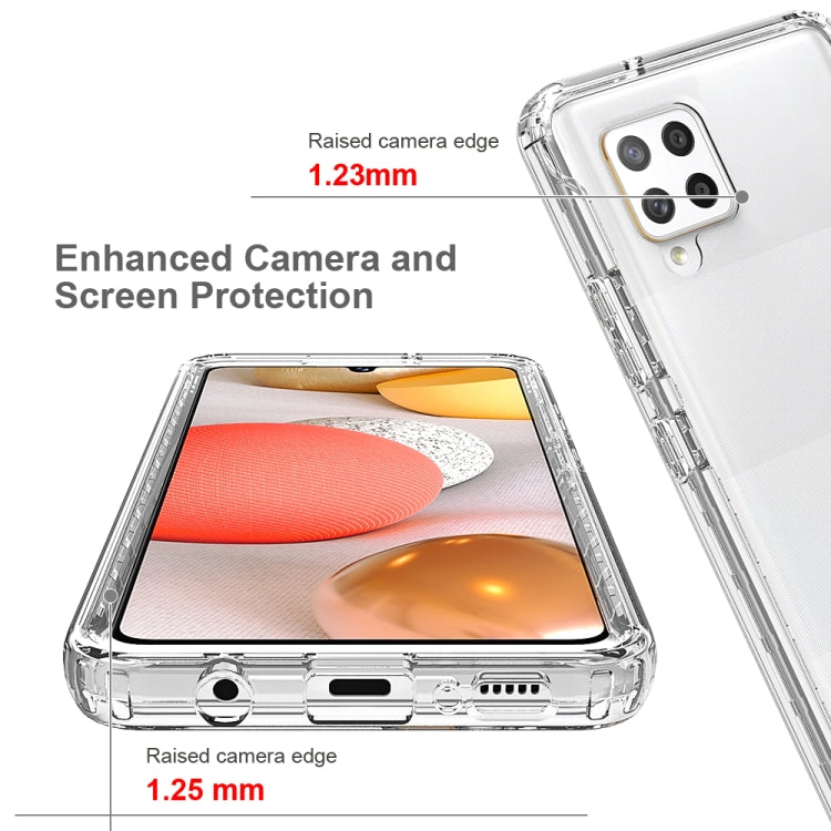 Clear phone case with raised camera edge and reinforced screen protection