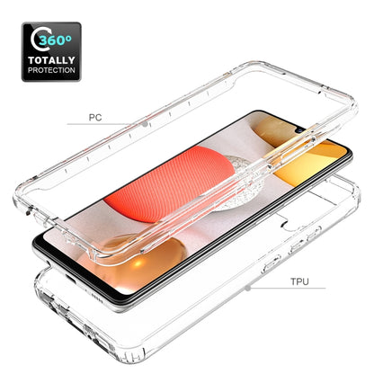 Clear shockproof phone case with 360° protection and layered PC+TPU design
