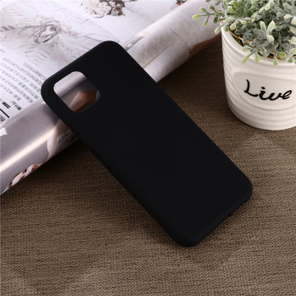 Black liquid silicone phone case for full coverage, with camera opening and cutouts