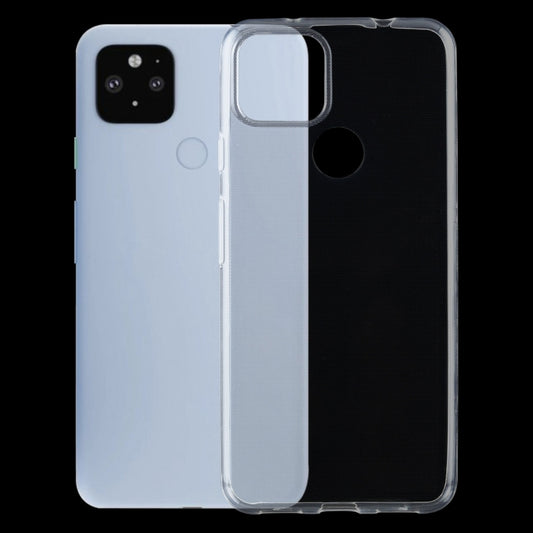 Clear TPU phone case for Google Pixel 5A 5G with camera cutout and raised rim