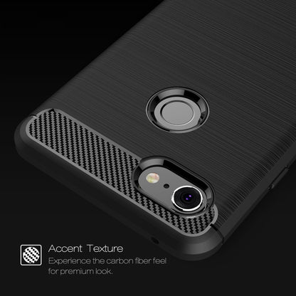 Black TPU case corner detail with ring holder, camera lens cutout, and textured grip