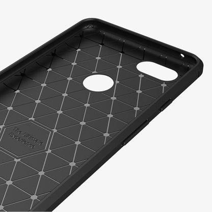 Black TPU inner case cutouts with grid pattern, camera and speaker openings