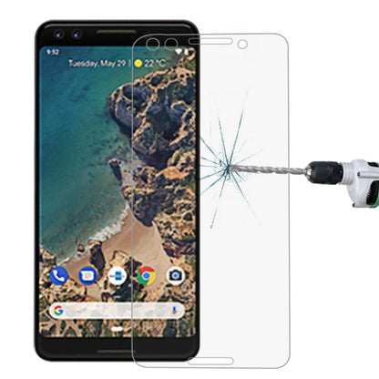 Tempered glass screen protector film for Pixel 3, clear with rounded edge cutouts