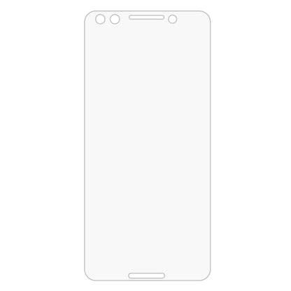 Clear tempered glass screen protector for Pixel 3 with top and bottom cutouts