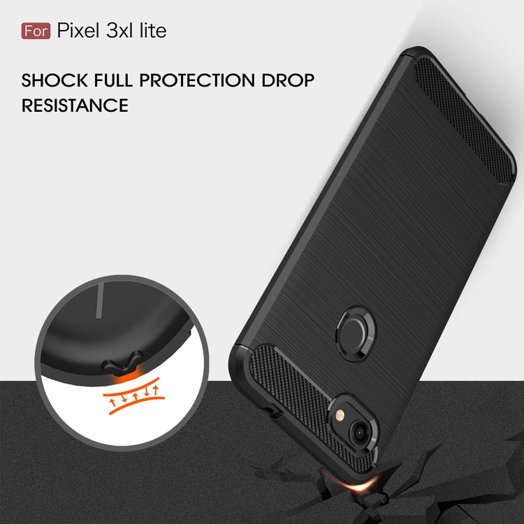 Shockproof TPU case with textured grip panel and raised camera protection for Google Pixel 3XL Lite