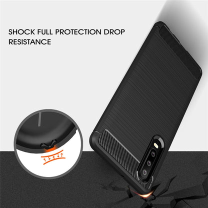 Shockproof TPU phone case with raised camera edges and grippy textured surface
