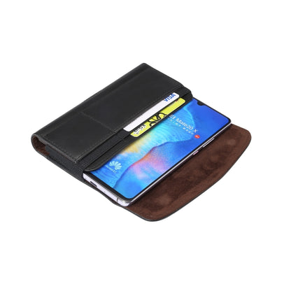 Black card slot wallet phone case showing credit cards inside