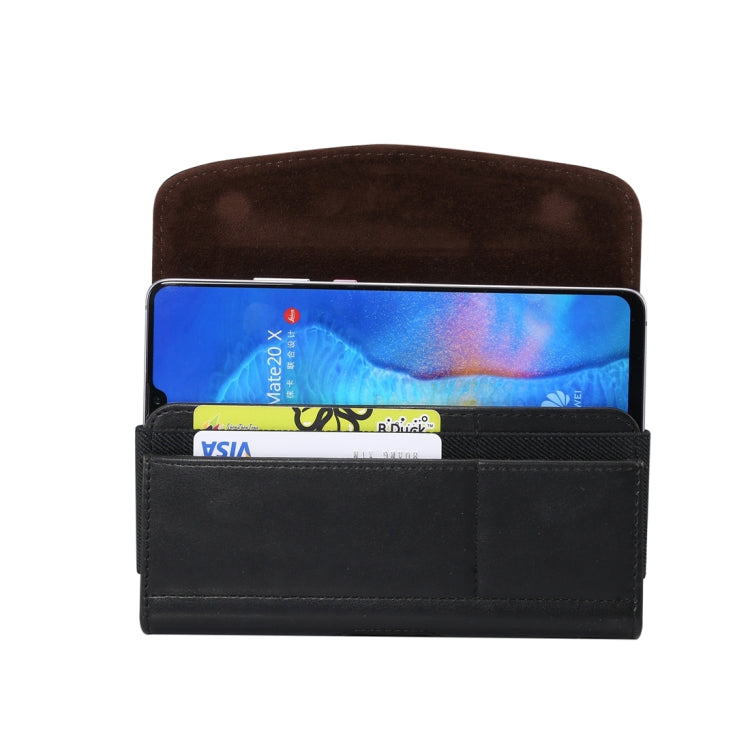 Dark leather card slot phone case with bills and cards compartments