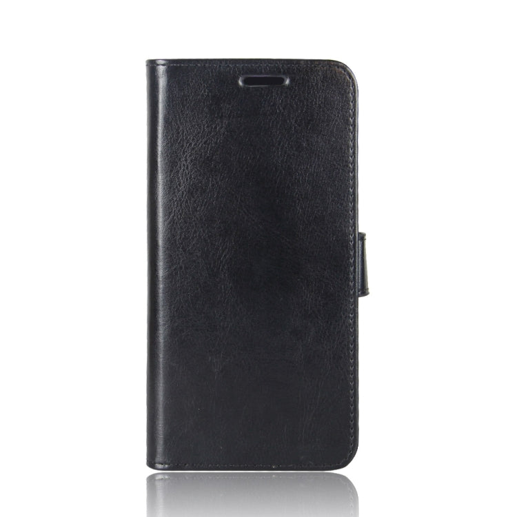 Black leather flip phone case with speaker cutout