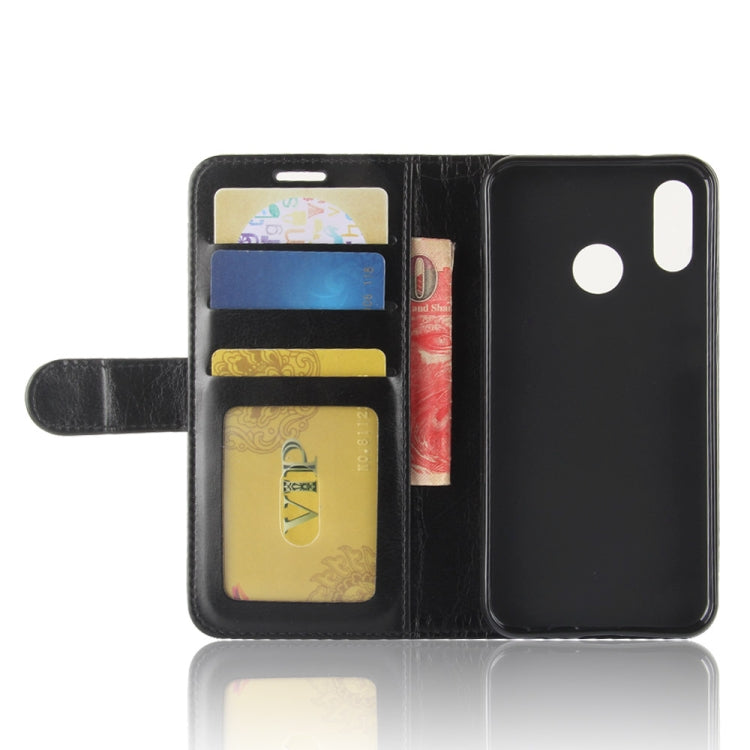 Black leather folio case with card slots and phone back holder