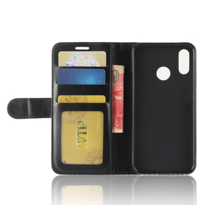 Black leather folio case with card slots and phone back holder