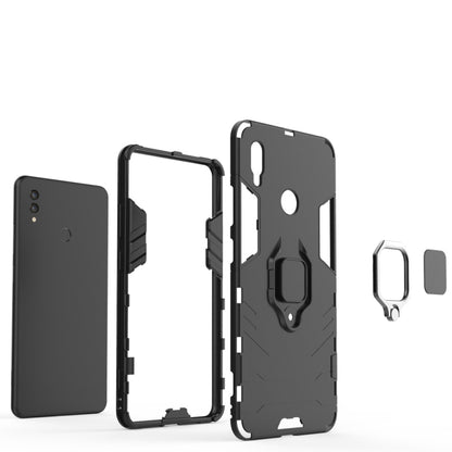 Black shockproof phone case set with ring holder and mounting piece accessories