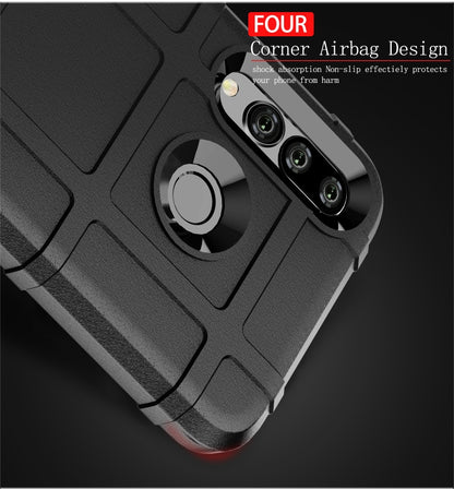Black rugged silicone phone case with reinforced corner shock-absorption design