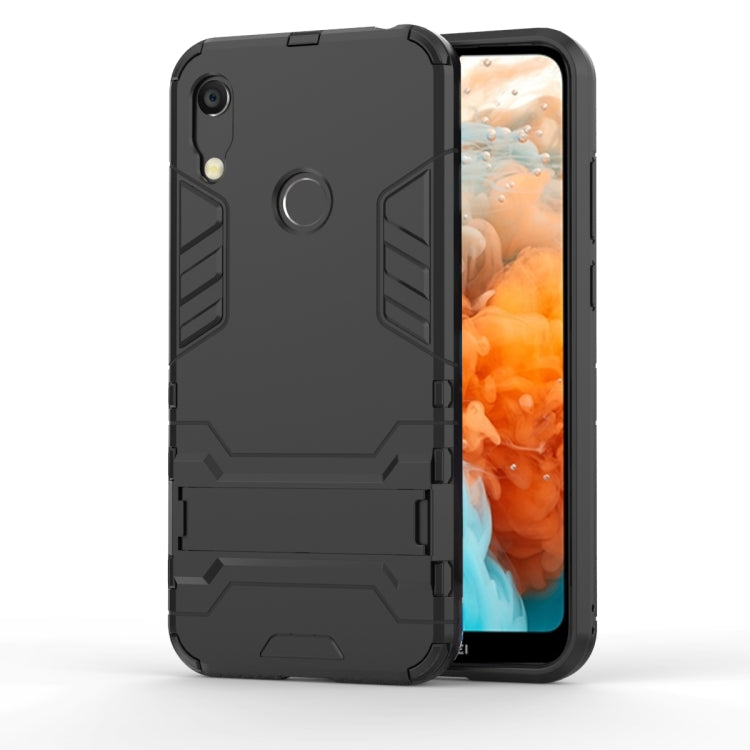 Dark gray shockproof PC and TPU phone case for Huawei Y6 (2019)