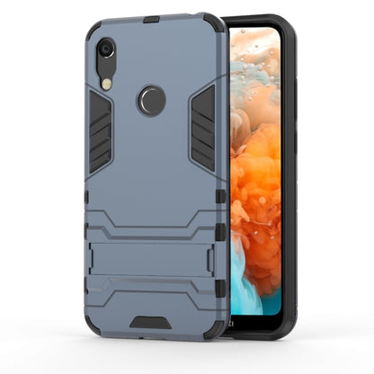 Light blue shockproof PC and TPU phone case for Huawei Y6 (2019)