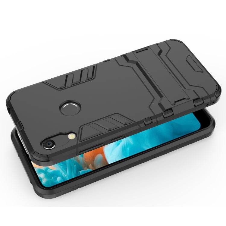 Dark gray shockproof phone case with TPU bumper for Huawei Y6 (2019)
