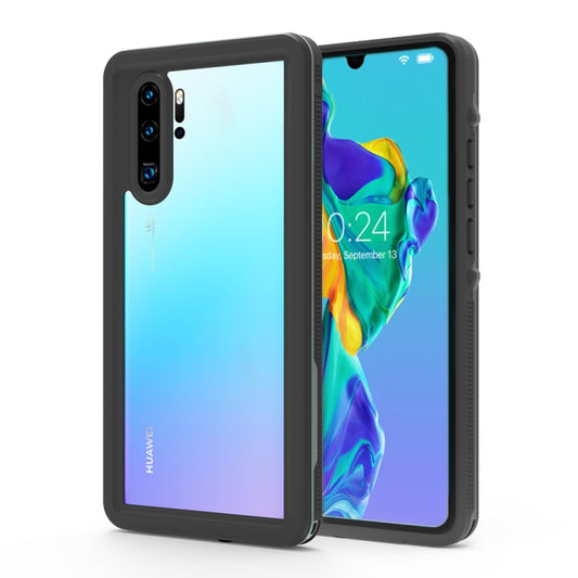 Shockproof waterproof phone case with black TPU frame and clear back for Huawei P30 Pro
