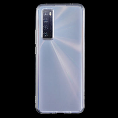 Transparent TPU phone case for Huawei nova 7 with side button and camera opening