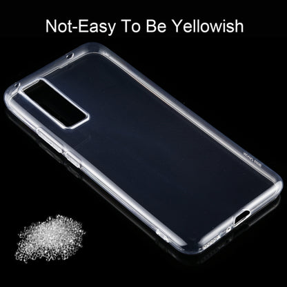 Transparent TPU phone case for Huawei nova 7, clear back with camera and charging cutouts
